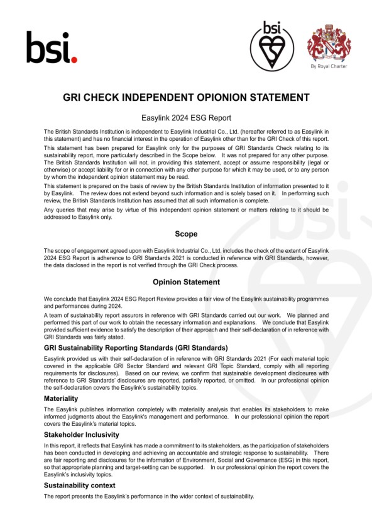 GRI 查證聲明書（英文）